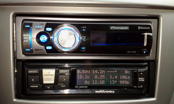 Установка БК Multitronics RI-500 на центральную панель Установка БК Multitronics RI-500 на центральную панель