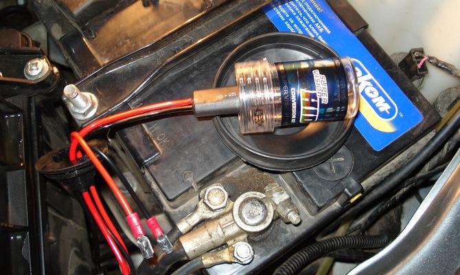 Монтаж блока розжига и подключение освещения Монтаж блока розжига и подключение освещения