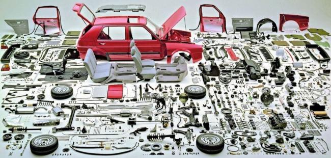 Разобранная машина Разобранная машина