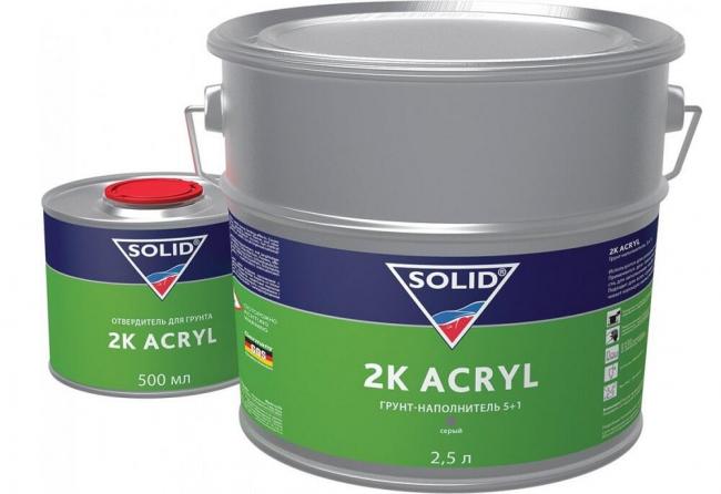 2К акриловый грунт для машины Банки с акриловой грунтовкой для авто