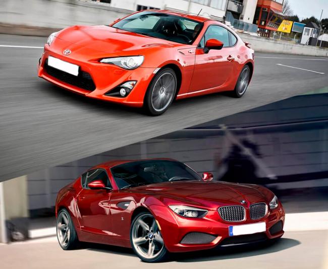 Немецкая и японская машина BMW and Toyota Joins
