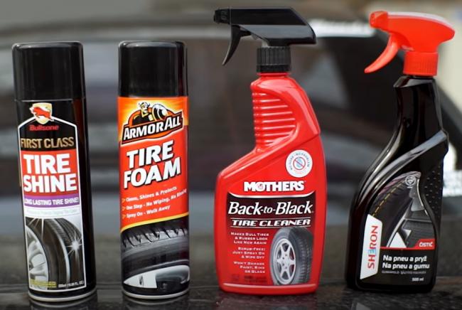 Различные виды чернителей Четыре чернителя для резины