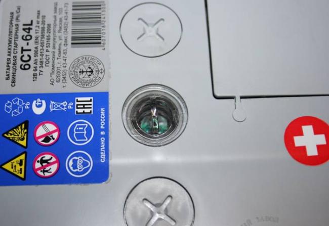 Глазок аккумулятора авто Глазок аккумулятора авто