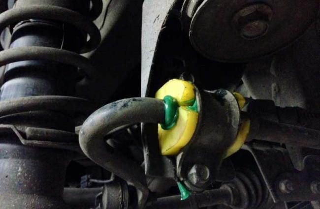 Месторасположение втулки стабилизатора Место установки втулки стабилизатора