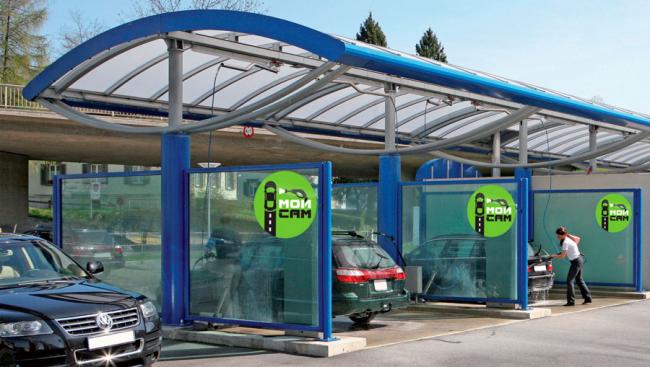 Мойка авто на станции самообслуживания Мойка авто