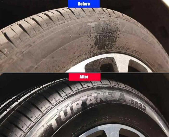 Обработка шин спреем восковой основе Обработка шин спреем