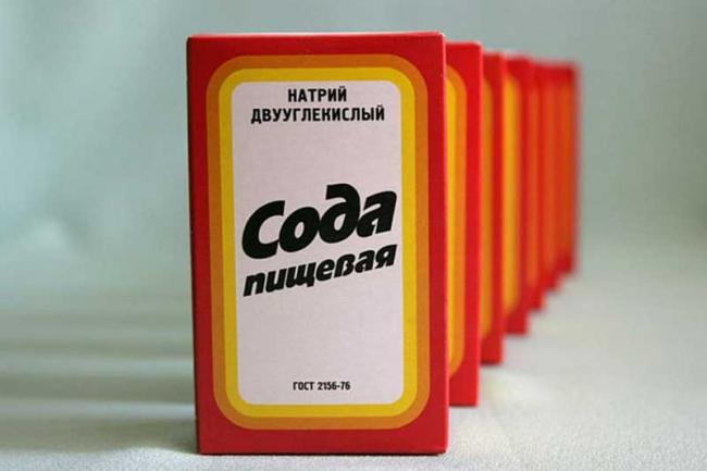 Пищевая сода в пачках Пачки пищевой соды