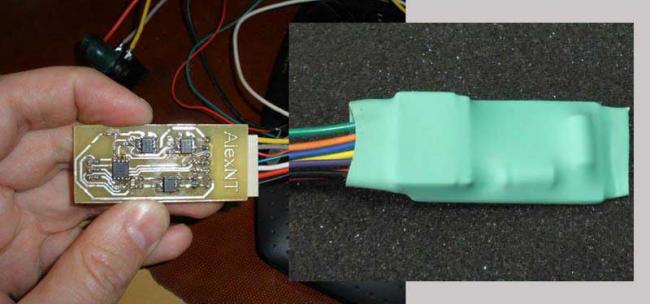 Плата с таймером самодельного подогревателя зеркал Плата самодельного подогревателя зеркал