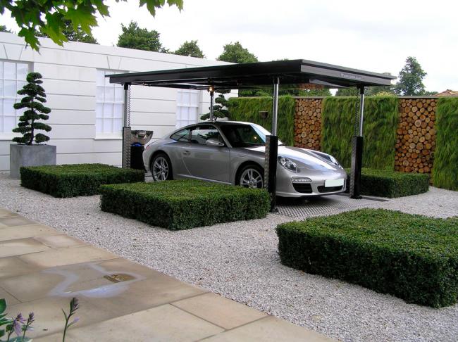 Организация стояночного места для машины Площадка под автомобиль на участке