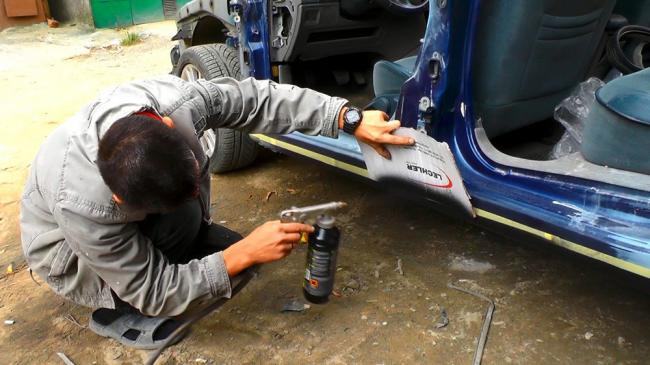 Покрытие антигравием Покрытие антигравием