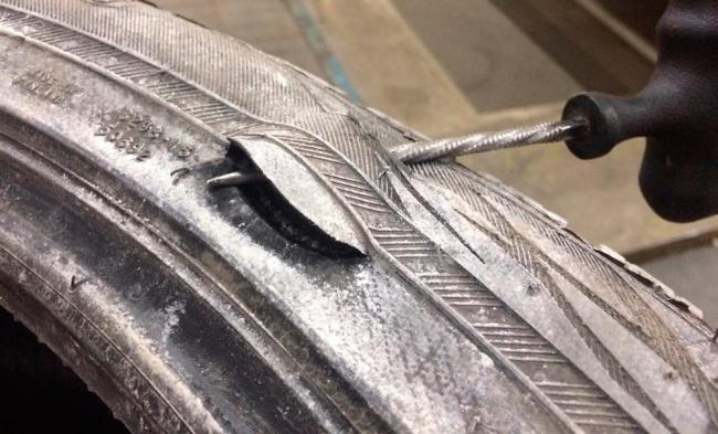 Порез поперёк нитей корда поперёк нитей корда