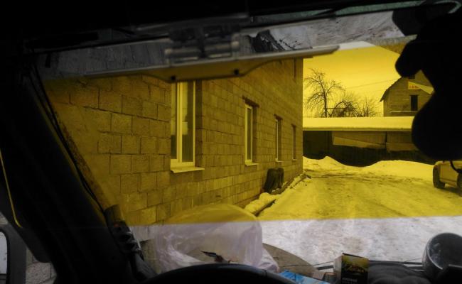 Применение антибликового козырька Применение антибликового козырька