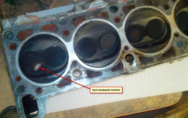 Признак прогоревшего клапана Признаки того, что клапан прогорел