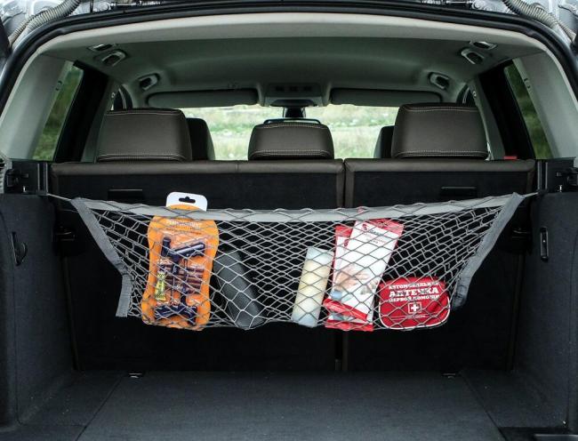 Органайзер в виде сетки для хранения вещей Сетка в багажнике машины с вещами