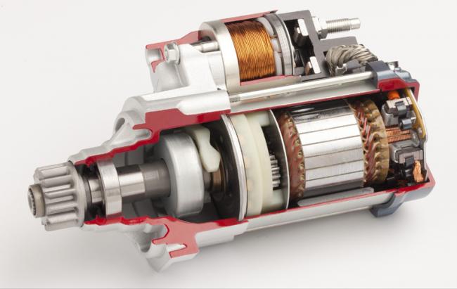 Внешний вид автомобильного стартера Строение автомобильного стартера