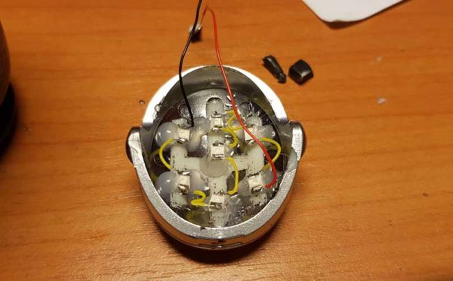 Укладка светодиодов в ручку кпп