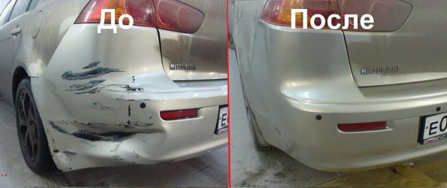 Устранение глубоких вмятин Устранение глубоких вмятин