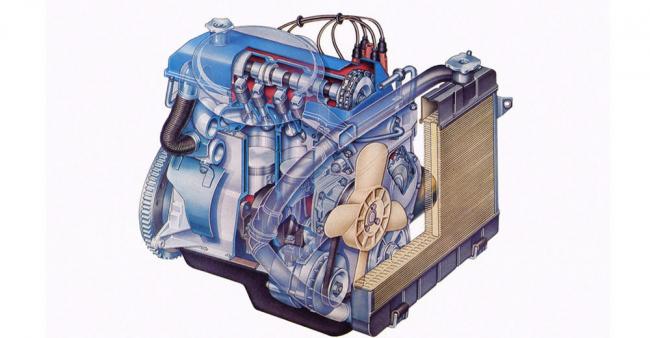 Верхнее расположение распредвала Верхнее расположение распредвала