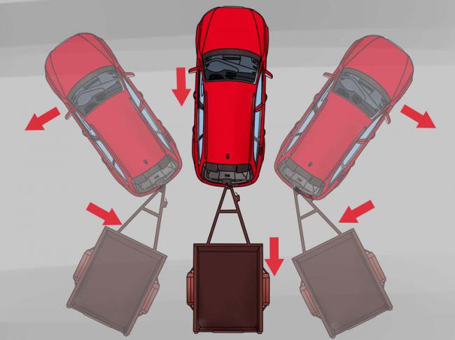 Вождение с прицепом задним ходом Вождение с прицепом задним ходом