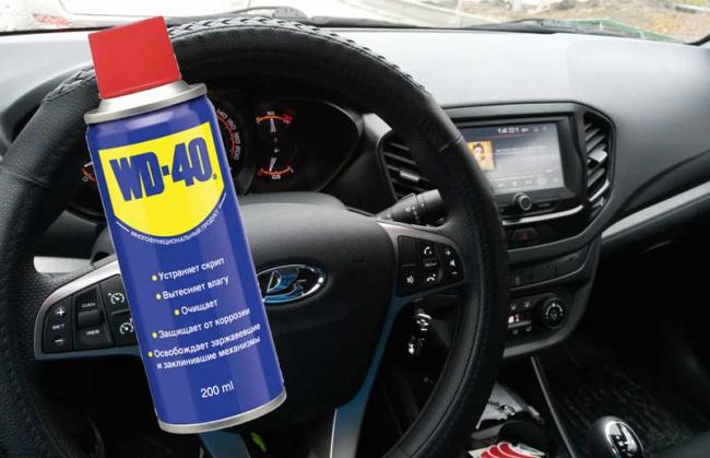 Жидкость WD для обработки панели приборов автомобиля Жидкость WD от скрипа панели приборов автомобиля
