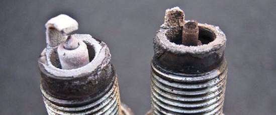 Белый нагар на свечах зажигания