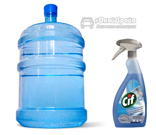 Незамерзайка на основе средства для чистки окон